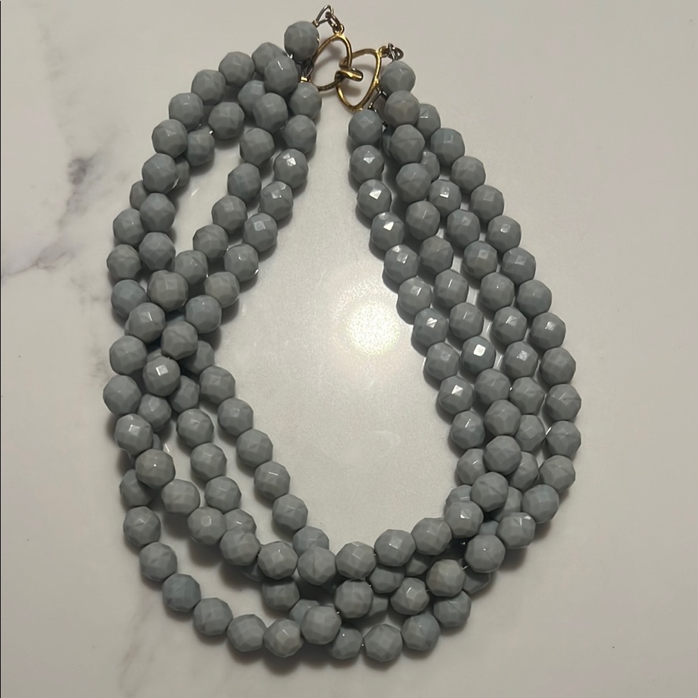 Elegant Gray Beaded Necklace
